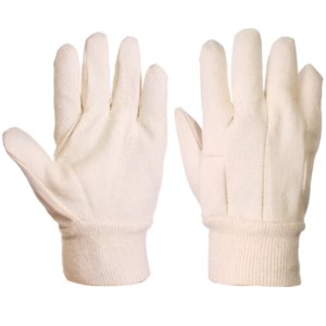 AG-801 NATURAL DRILL GLOVES WITH KNIT WRIST